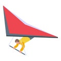 Dangerous paraglide icon, isometric style