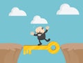 Dangerous path success. Concept business vector illustration,