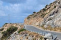 Dangerous road on island of Crete Royalty Free Stock Photo