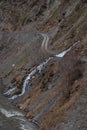 Dangerous rocky road to Ushguli village, Svaneti, Georgia