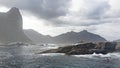 Dangerous sea in Hout Bay, in South Africa Royalty Free Stock Photo