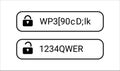 Dangerous and secure password. Weak and unreliable and complex secure code