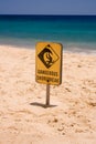 Dangerous Shore Break Sign