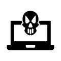 dangerous skull icon or logo isolated sign symbol vector illustration