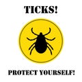 Dangerous tick single 2 Royalty Free Stock Photo