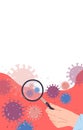 Dangerous virus. laboratory infection test. vector illustration
