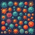 danger pathogens, AI-generatet Royalty Free Stock Photo