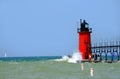 Dangerous Waves Hit South Haven Lighthouse