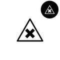 Dangerous - white vector icon