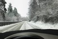 Dangerous winter road
