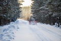 Dangerous winter road