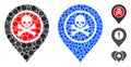 Dangerous Zone Pointer Mosaic Icon of Circles