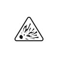 dangerously explosive sign icon. Element of danger signs icon. Premium quality graphic design icon. Signs and symbols collection i Royalty Free Stock Photo