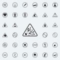 dangerously explosive sign icon. Warning signs icons universal set for web and mobile Royalty Free Stock Photo