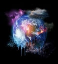 Dangers of climate change on melting planet Earth Royalty Free Stock Photo