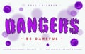 Dangers text effect design editable vector, light effect theme, bold and modern style and elegant, everything you can easy changed Royalty Free Stock Photo