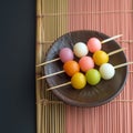 Dango-dessert with anko paste and kinako flour 1