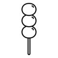 Dango skewer minimalist icon design