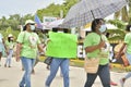 Belize National Teachers` Union protest pay cuts