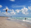 Dania Beach Kite Surfers Royalty Free Stock Photo