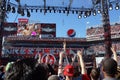 Daniel Bryan celebrates as he waves at fans on top of ladder Royalty Free Stock Photo