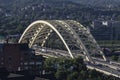 Daniel Carter Beard Bridge connecting Cincinnati with Newport, Kentucky over the Ohio River Royalty Free Stock Photo