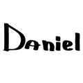 Daniel male name street art design. Graffiti tag Daniel. Vector art.