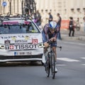 Daniel Martin competitor and Isreal Start-up Nation Team following car at Giro 2021, Milan