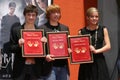 Daniel Radcliffe,Emma Watson,Rupert Grint,Daniel Radcliff Royalty Free Stock Photo