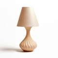 Minimal Beige Lamp On White Background