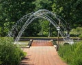 Daniel Stowe Garden arched fountain Royalty Free Stock Photo