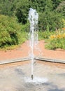 Daniel Stowe Garden fountain & flowers Royalty Free Stock Photo