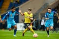 Danil Glebov of FC Rostov battle for the ball with Wilmar Barrios of FC Zenit St. Petersburg