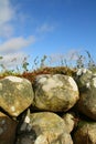 Medieval rock stones bolders along the roadside in Denmark Royalty Free Stock Photo