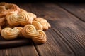 Danish butter cookies wooden. Generate ai