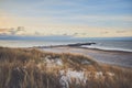 Danish coast on cold winter day Royalty Free Stock Photo