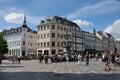 Danish financial street stroeget or walking street in Copenhagen