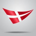 Danish flag background. Vector illustration. Royalty Free Stock Photo