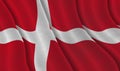 Danish Flag Royalty Free Stock Photo