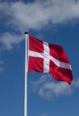 Danish flag waving in the wind