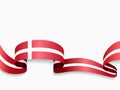 Danish flag wavy abstract background. Vector illustration. Royalty Free Stock Photo