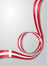 Danish flag wavy background. Vector illustration. Royalty Free Stock Photo