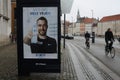 Danish footbal player Christians Eriksaen on billboard for state