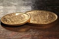 Danish gold coins Royalty Free Stock Photo