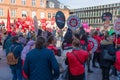 Danish government workers protesting for better working conditions