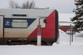 Danish IC2 train at Sollested train station Royalty Free Stock Photo