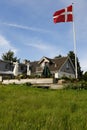 Danish Inn with Flag Royalty Free Stock Photo