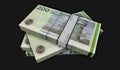 Danish krona money banknotes pack illustration