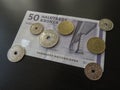 Danish Krone notes and coins, Denmark Royalty Free Stock Photo