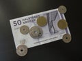 Danish Krone notes and coins, Denmark Royalty Free Stock Photo